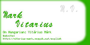 mark vitarius business card